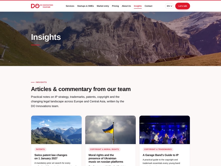 The DO Innovations Insights index.