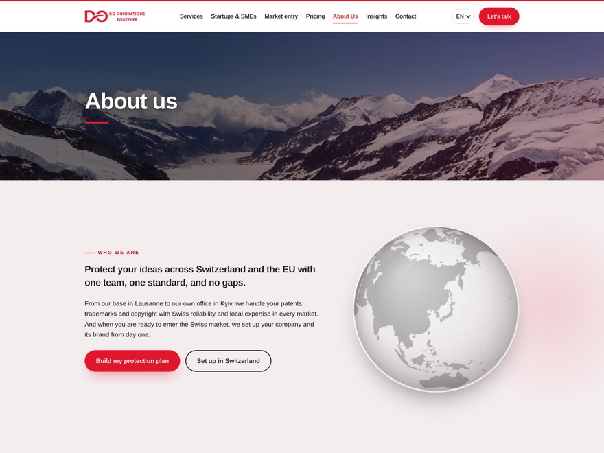 The DO Innovations About page.